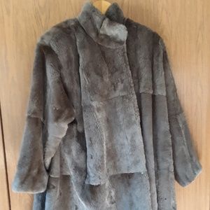 Carole little 3/4 length  french rabbit fur coat